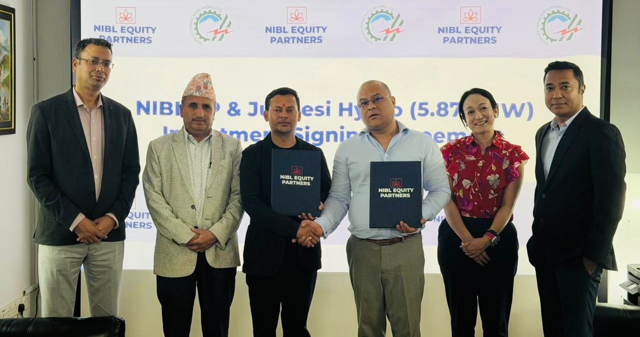 एनआईबीएल इक्विटी पार्टनर्सको गोर्खाज हिमालयन हाइड्रोमा १५ करोड लगानी सम्झौता